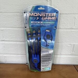 Monster Cable GameLink 200 AV Cable for PlayStation 2 PS2 10ft Gold RCA PGL200
